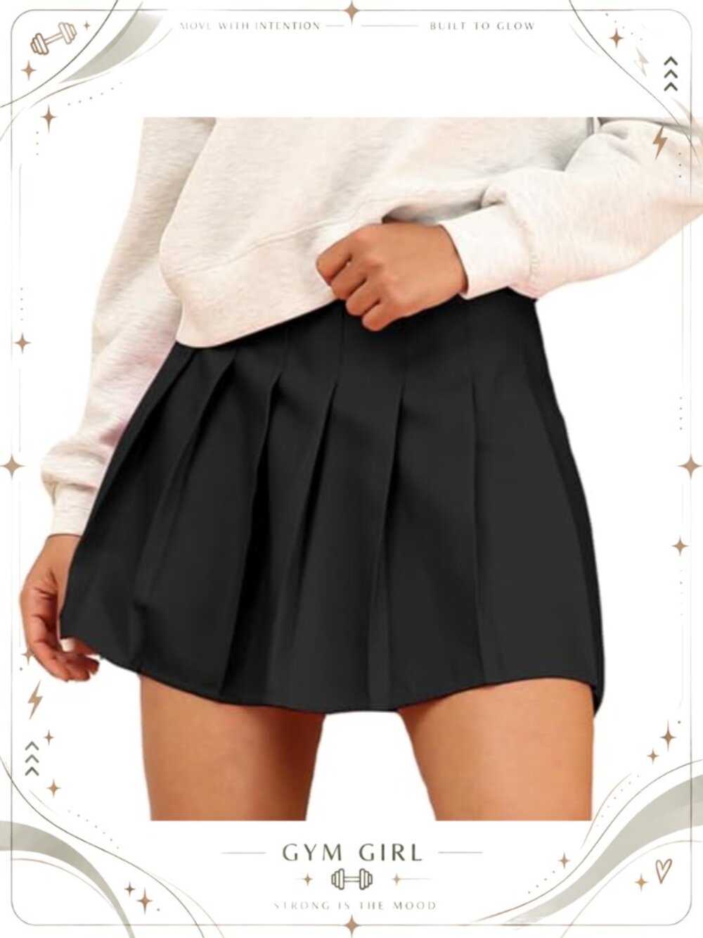 Pleated Tennis Skirt with Built-in Shorts High Waisted Athletic Skort